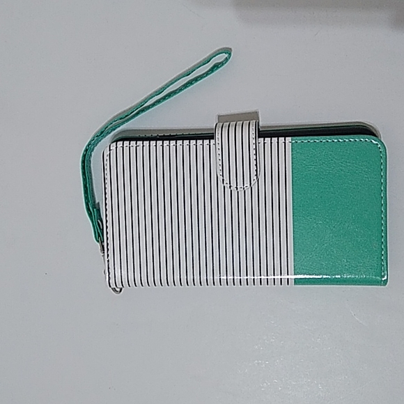 Ulak Card Slots Wallet 6p Mint Stripes - Picture 1 of 6